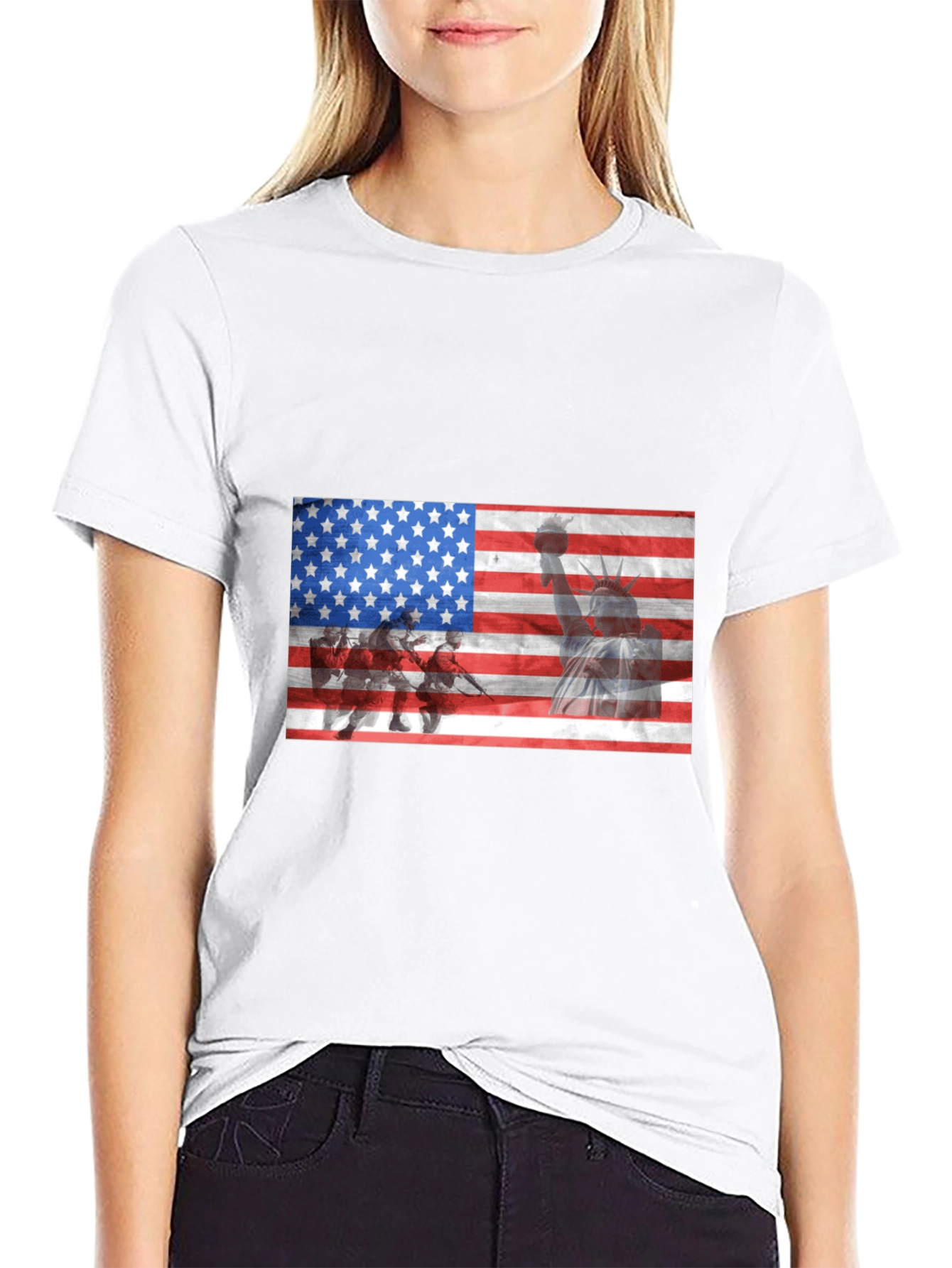 USA Flag Liberty Graphic T-Shirt