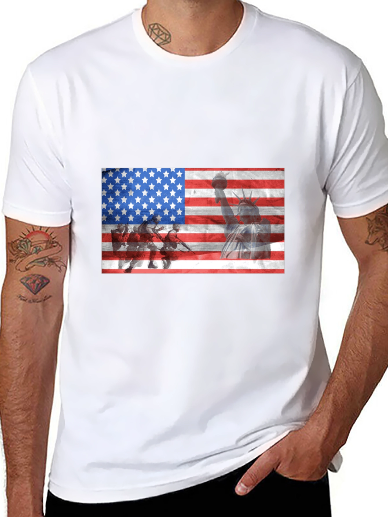 USA Flag Liberty Graphic T-Shirt