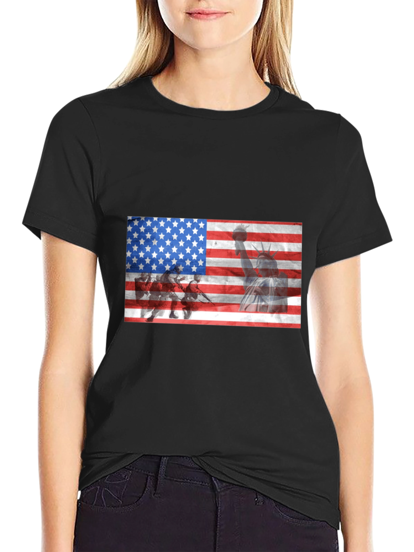 USA Flag Liberty Graphic T-Shirt