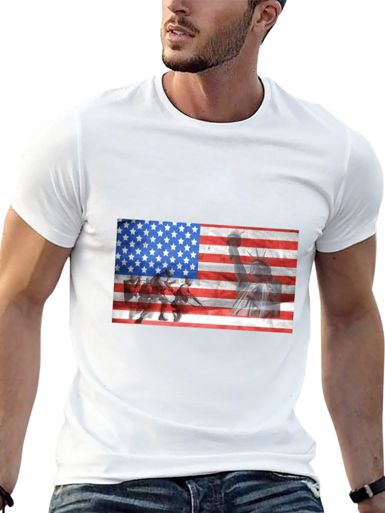 USA Flag Liberty Graphic T-Shirt