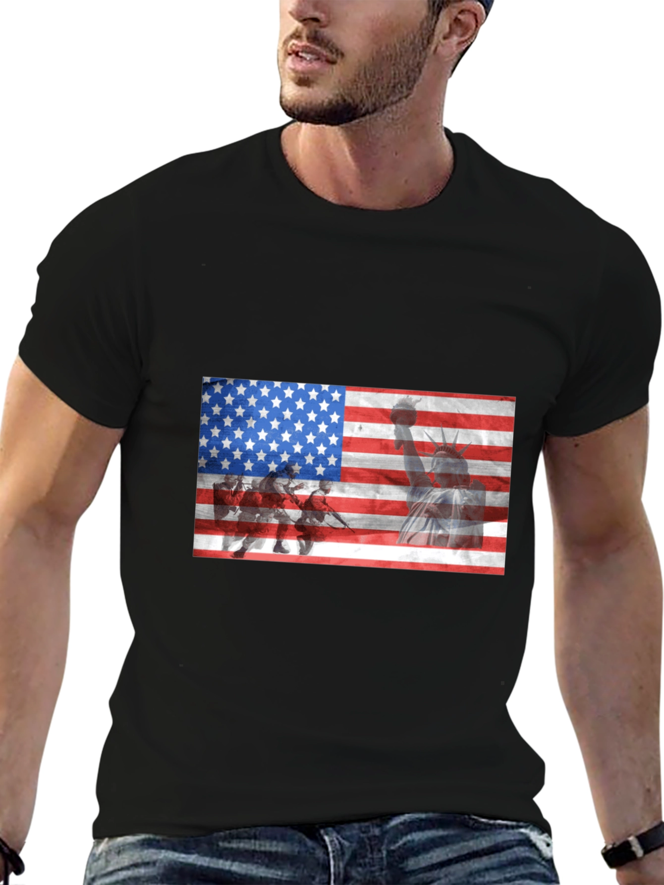 USA Flag Liberty Graphic T-Shirt