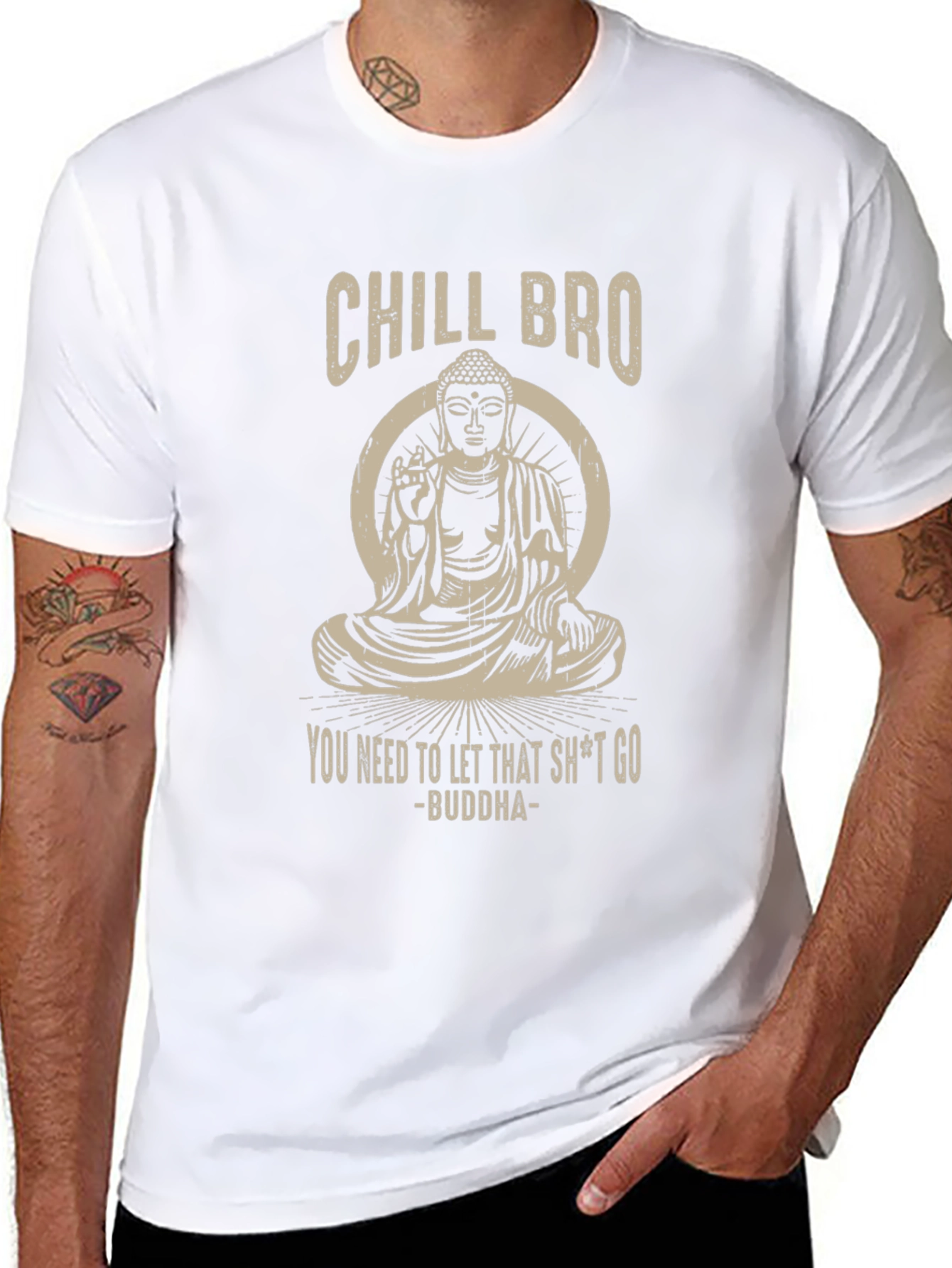 Chill Bro Buddha T-Shirt: Let That Go
