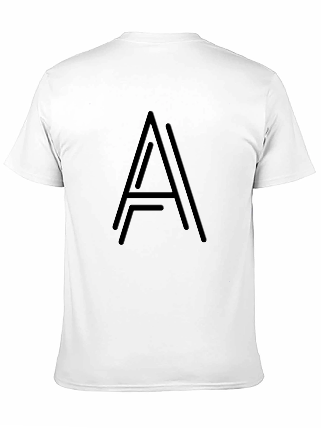 Modern Black T-Shirt with Abstract A Design