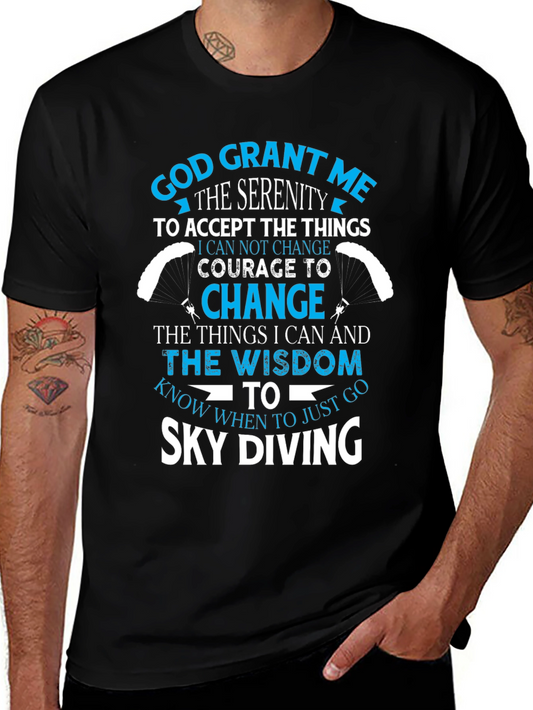 Sky Diving Serenity Prayer Graphic T-Shirt