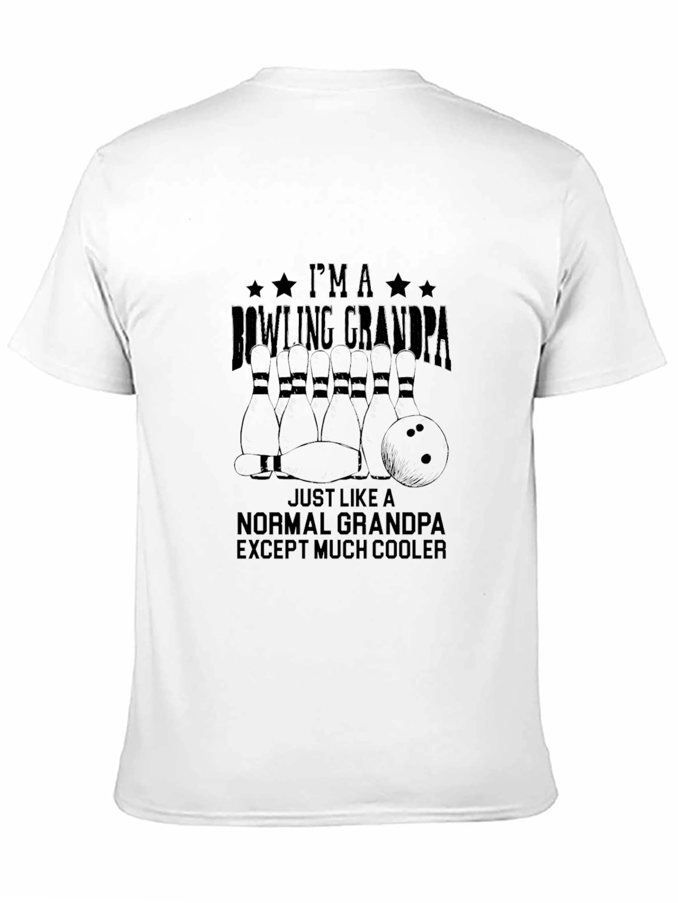 Bowling Grandpa T-Shirt - Cool Grandfather Tee