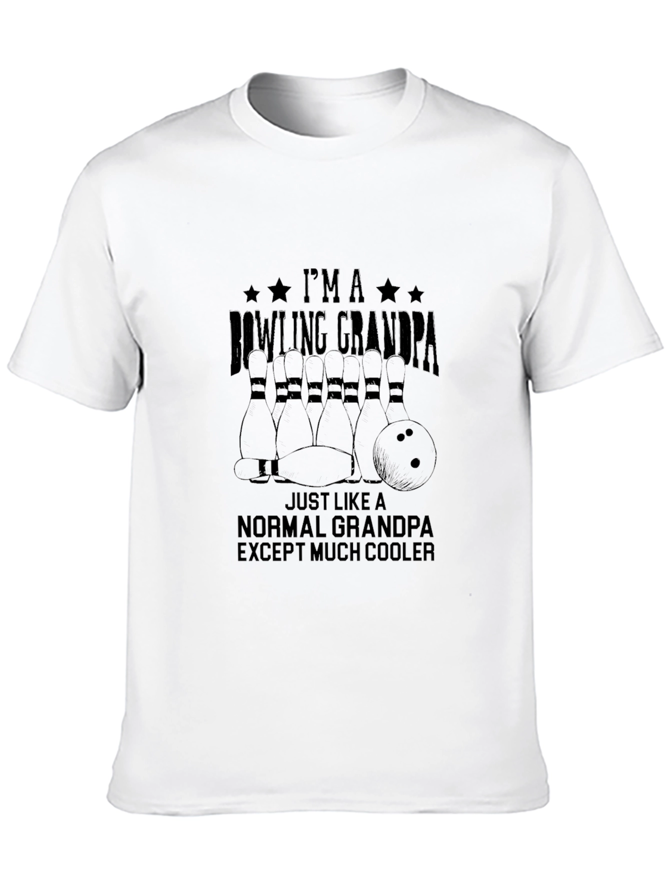 Bowling Grandpa T-Shirt - Cool Grandfather Tee