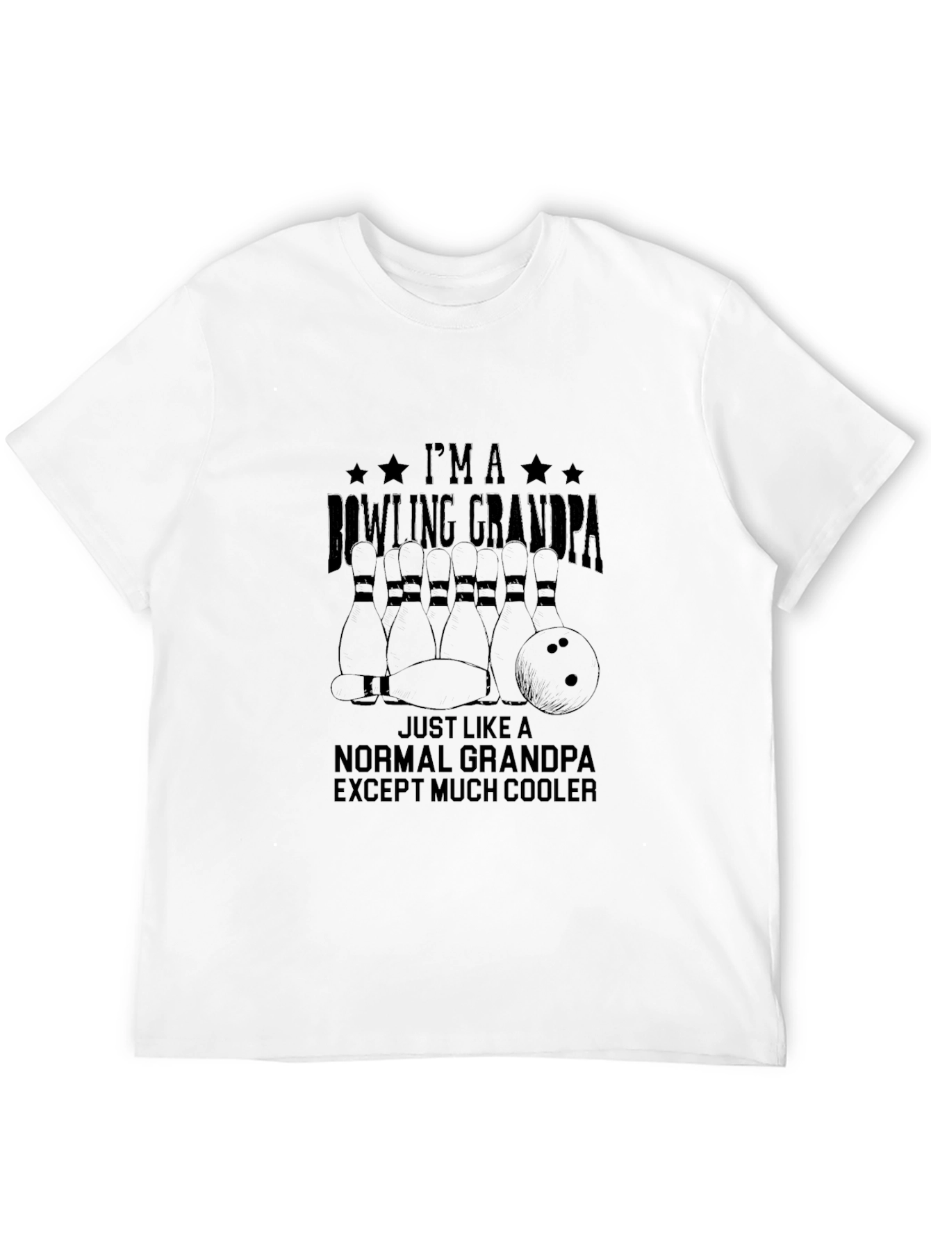 Bowling Grandpa T-Shirt - Cool Grandfather Tee