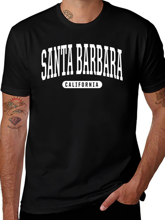 Santa Barbara California Graphic Tee - Black