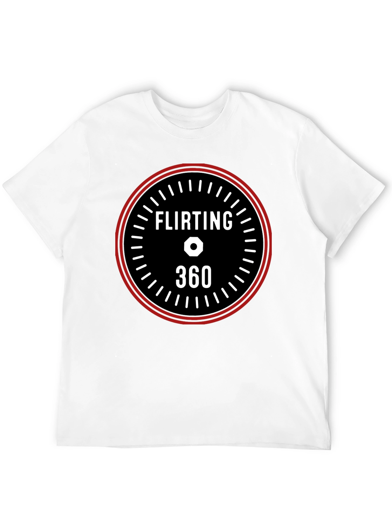 Flirting 360 Graphic Tee - Black Casual T-Shirt