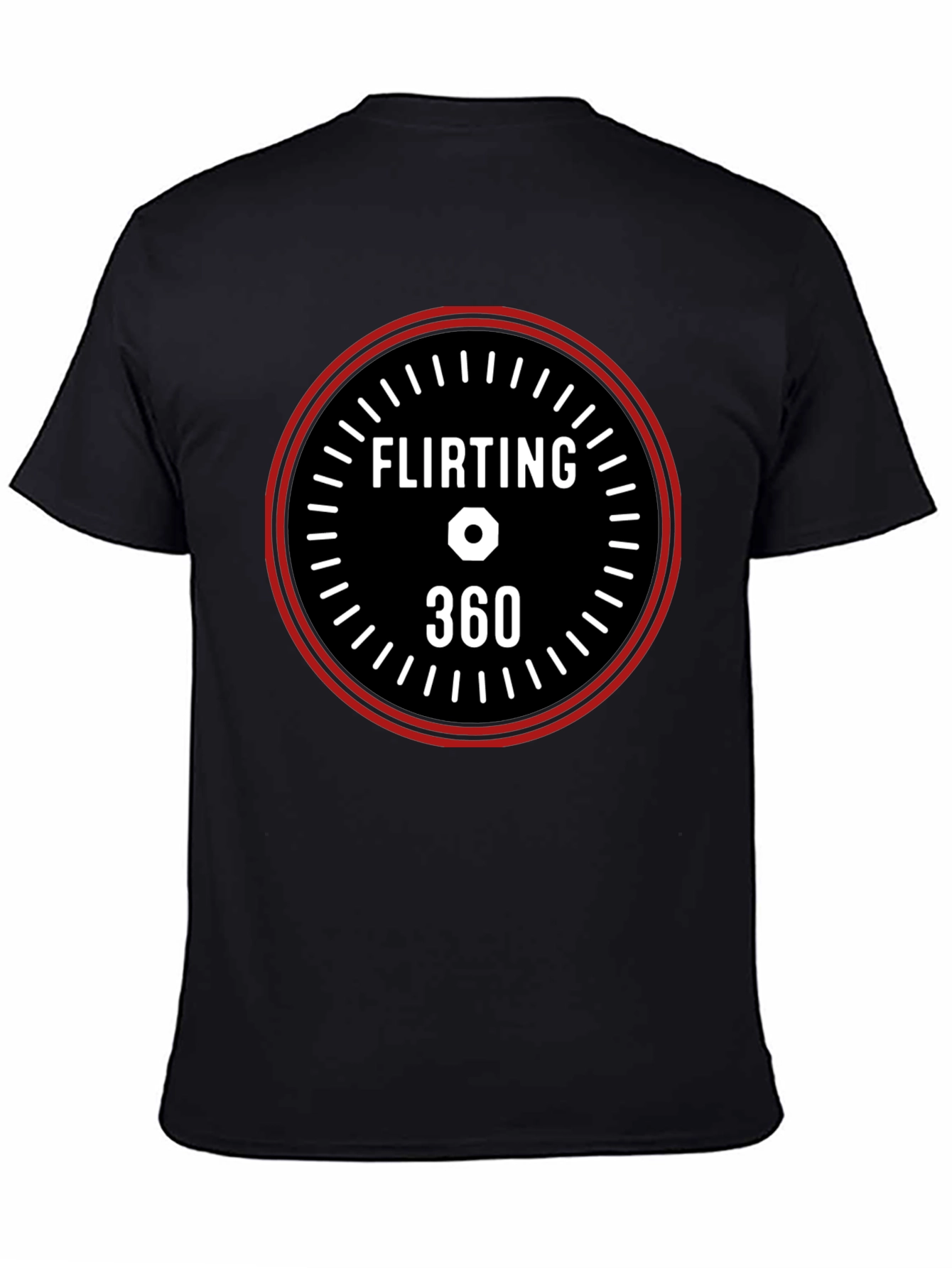 Flirting 360 Graphic Tee - Black Casual T-Shirt