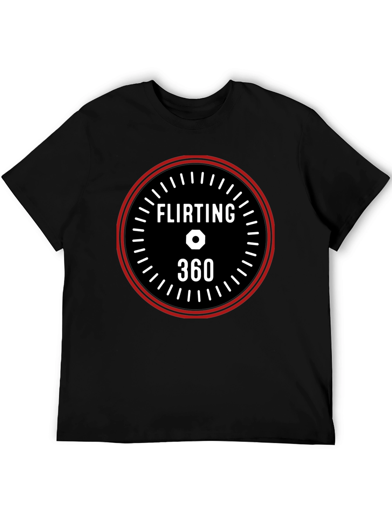 Flirting 360 Graphic Tee - Black Casual T-Shirt
