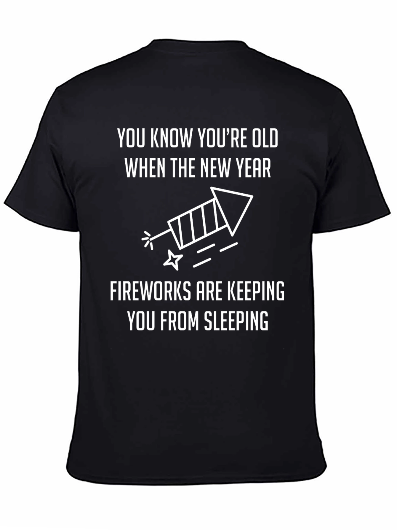 Funny Old Age New Year Fireworks T-Shirt