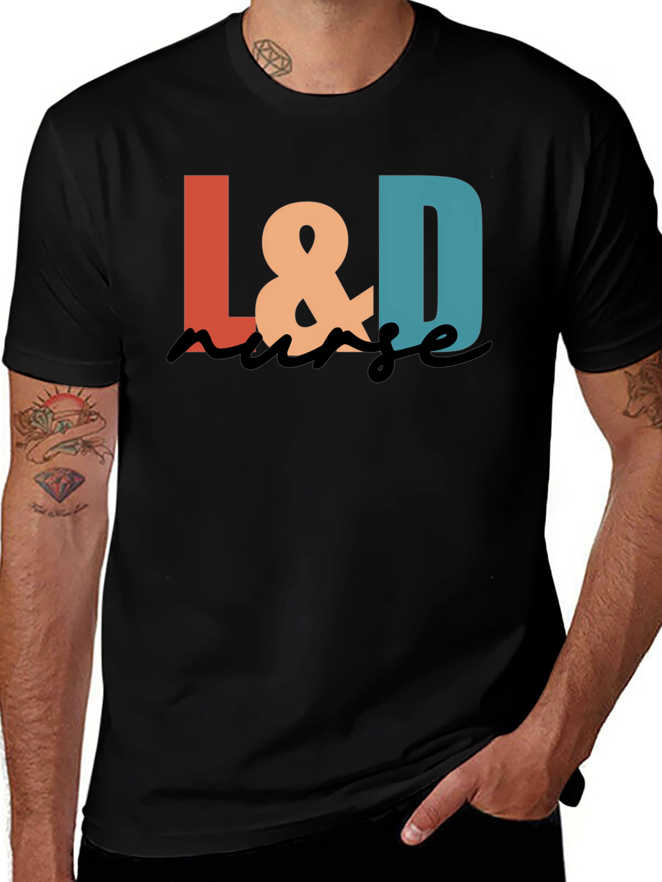 L&D Nurse Graphic Tee - Black