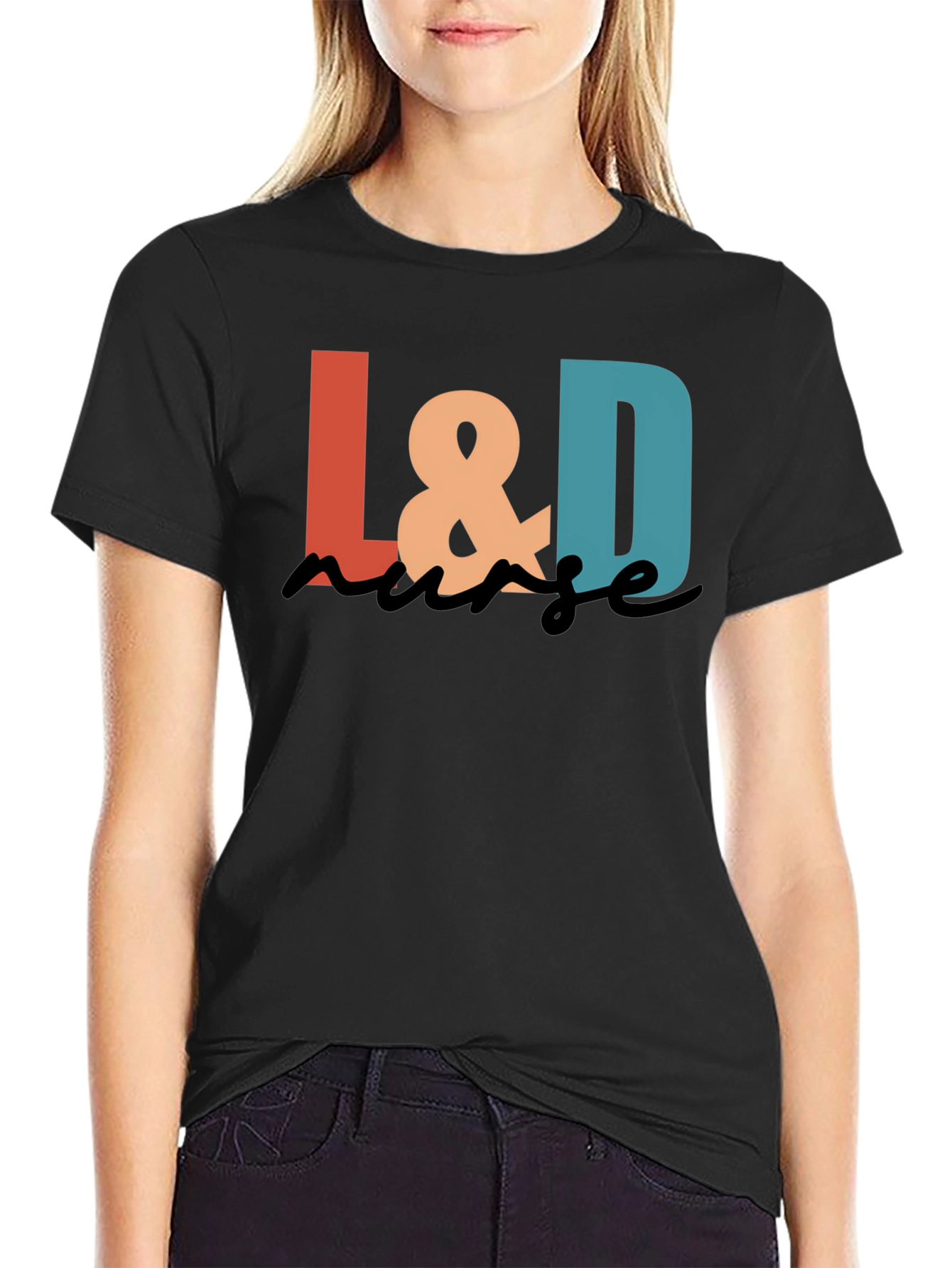 L&D Nurse Graphic Tee - Black