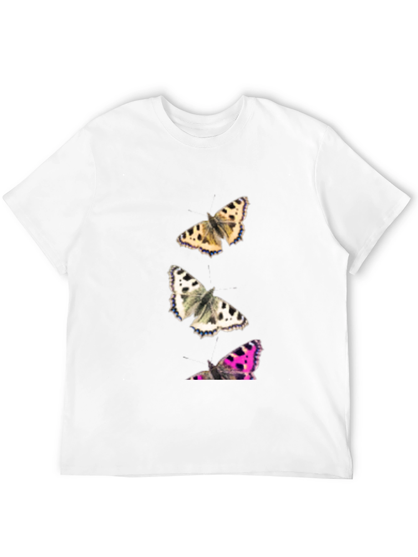 Butterfly Print Black T-Shirt