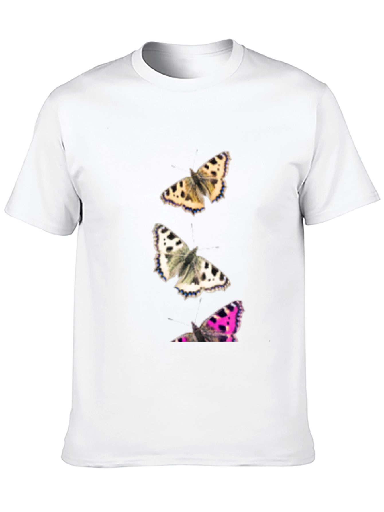 Butterfly Print Black T-Shirt