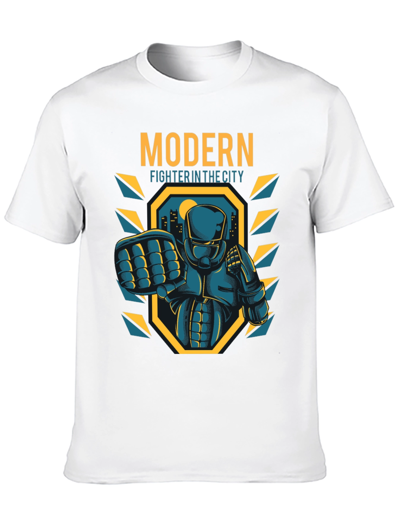 Modern Fighter City T-Shirt - Cool Graphic Tee