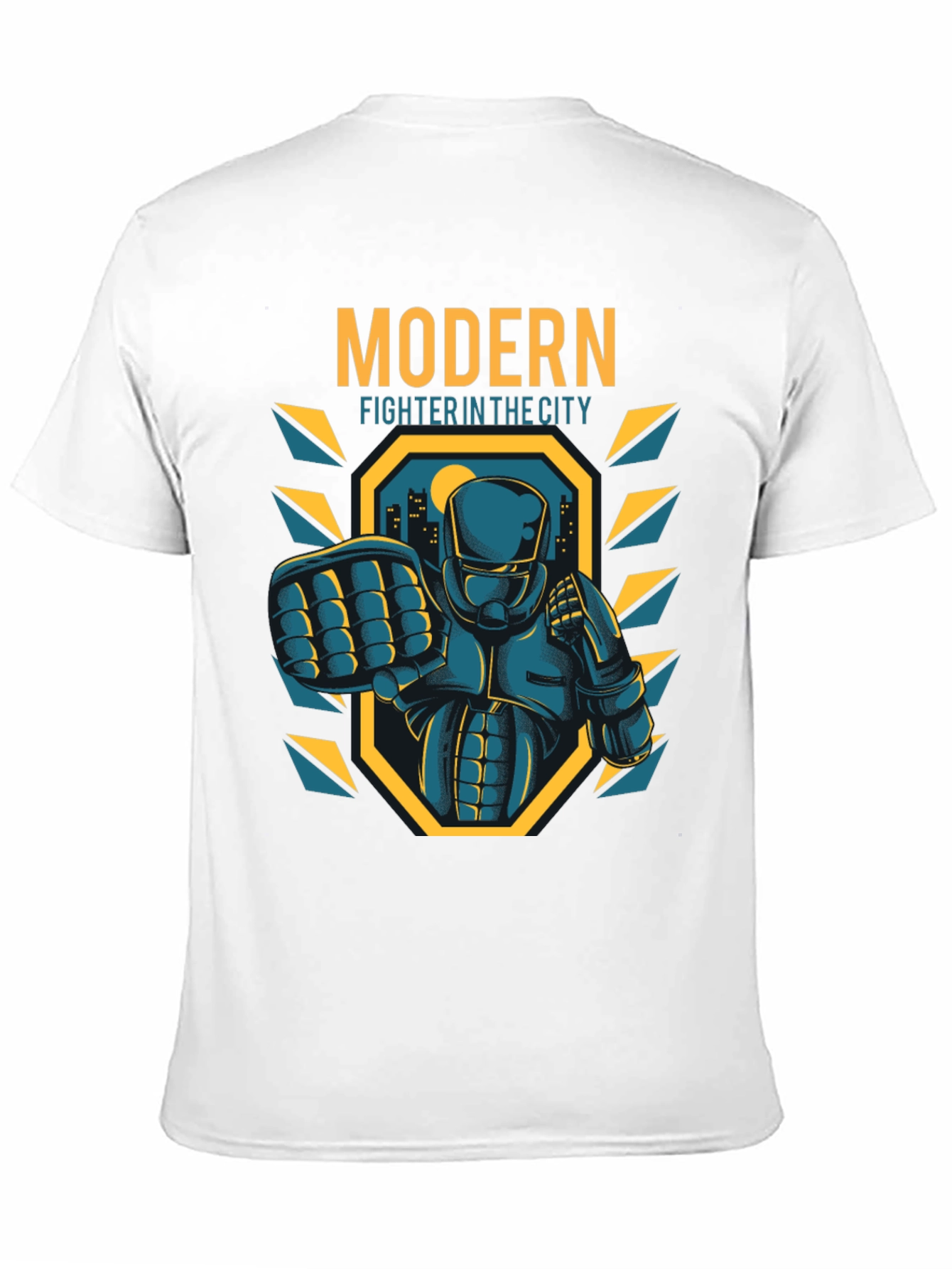 Modern Fighter City T-Shirt - Cool Graphic Tee