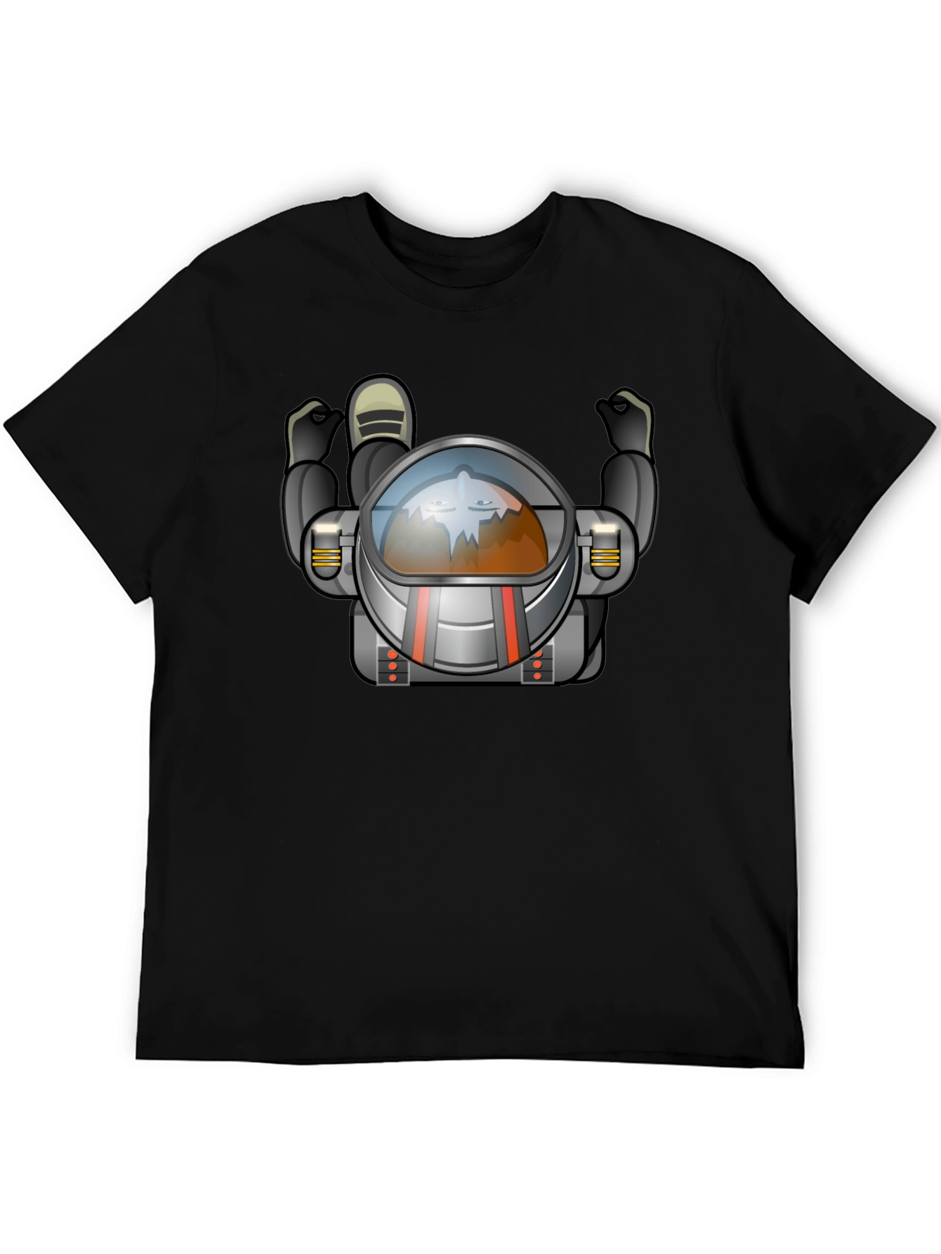 Cool Astronaut Graphic Black T-Shirt