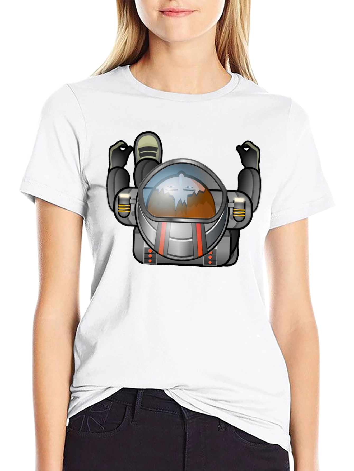 Cool Astronaut Graphic Black T-Shirt