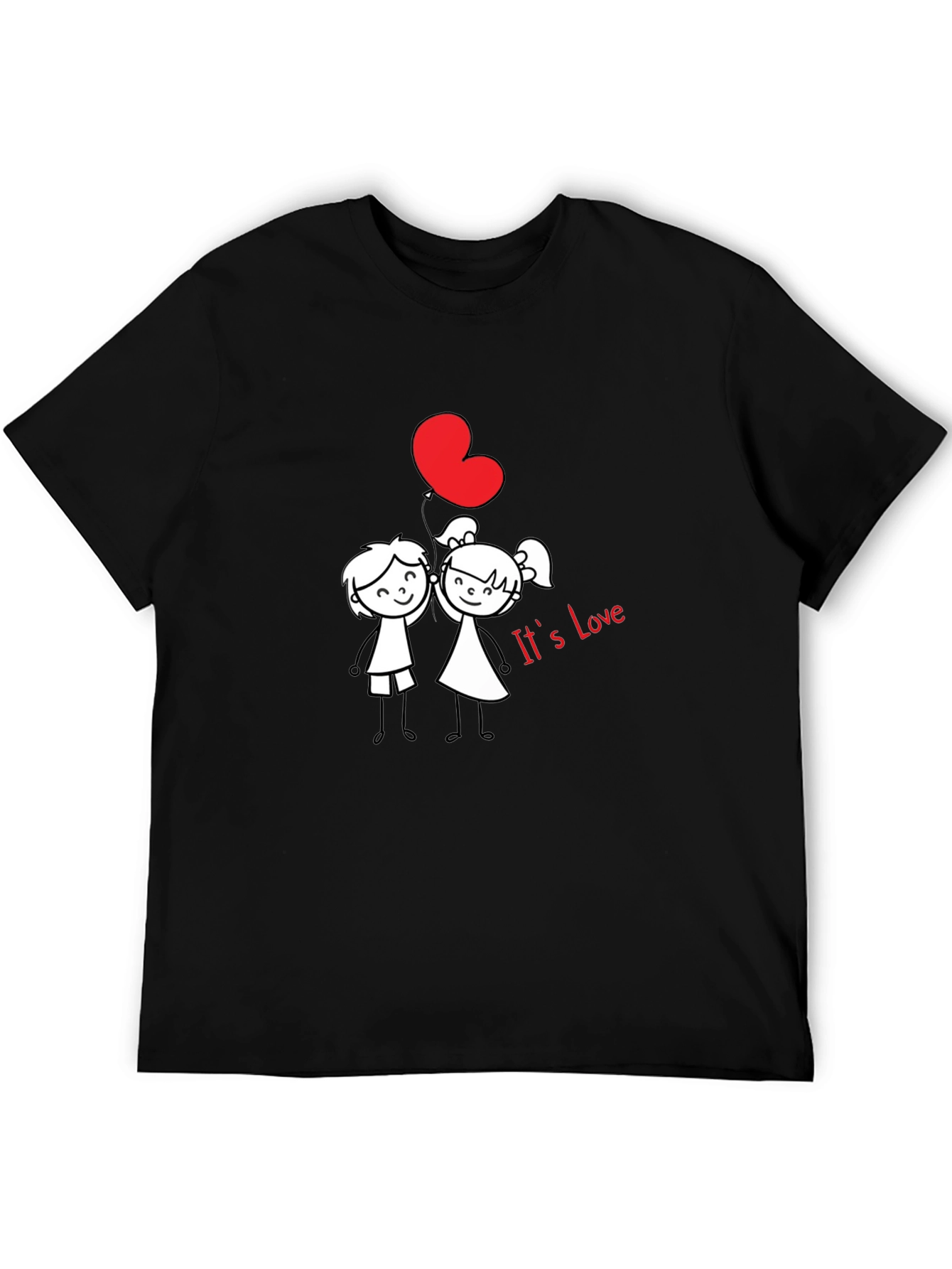 Romantic Love Graphic Tee - Unisex Black T-Shirt