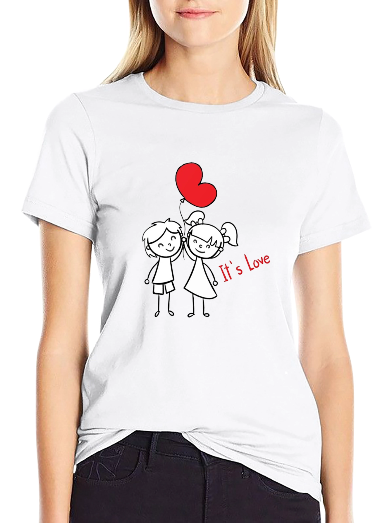 Romantic Love Graphic Tee - Unisex Black T-Shirt