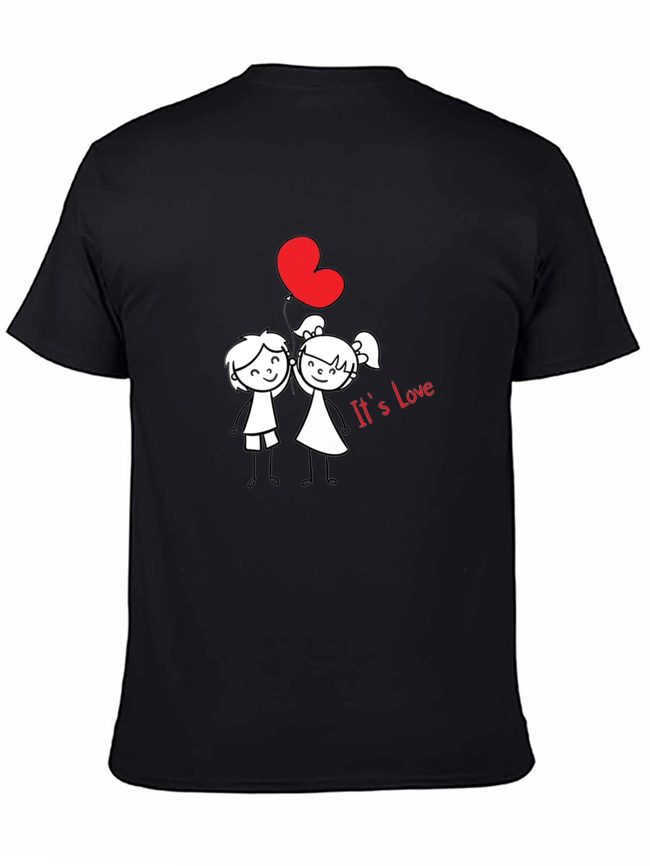 Romantic Love Graphic Tee - Unisex Black T-Shirt