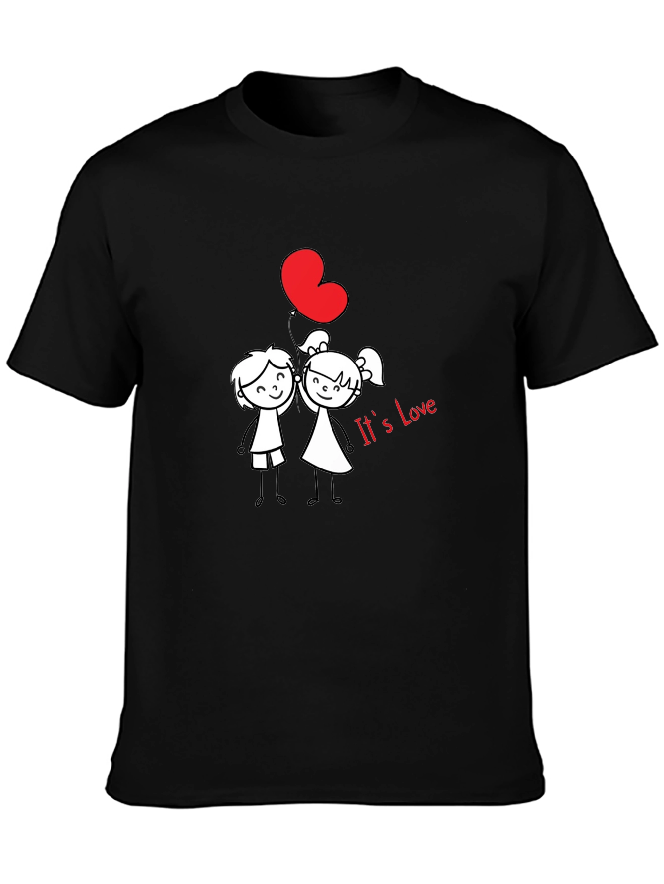 Romantic Love Graphic Tee - Unisex Black T-Shirt