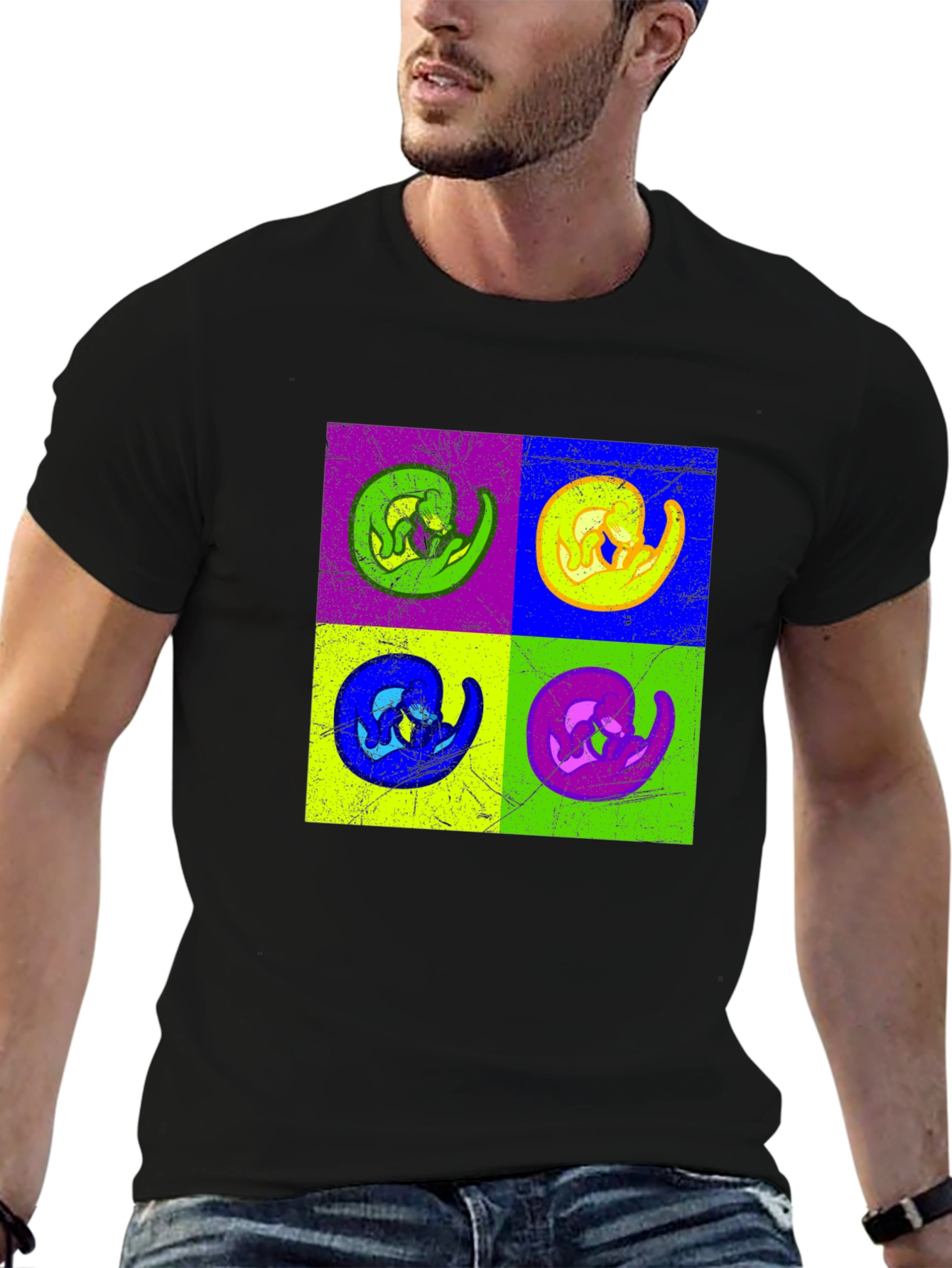 Pop Art Anteater Graphic Tee - Black