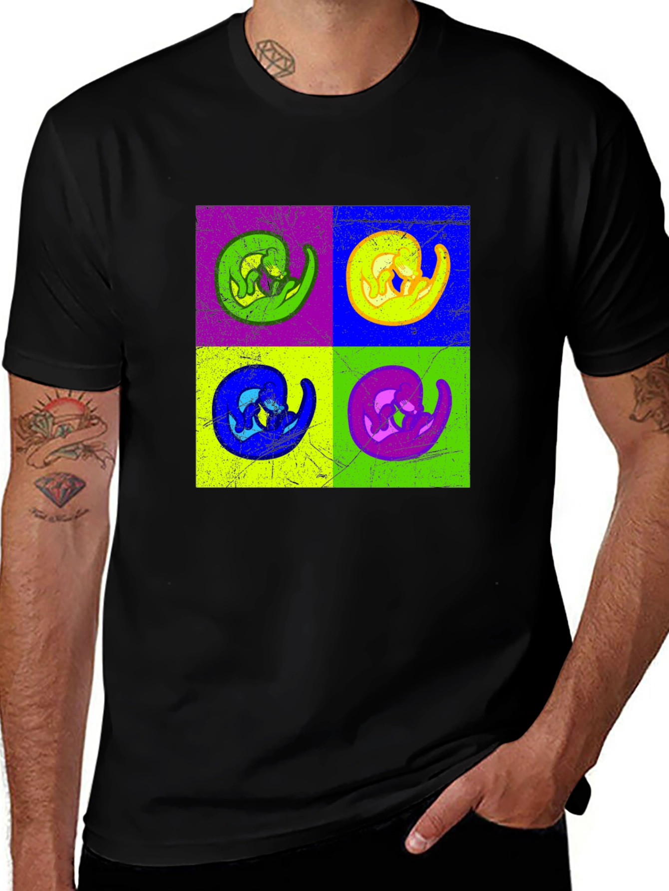 Pop Art Anteater Graphic Tee - Black