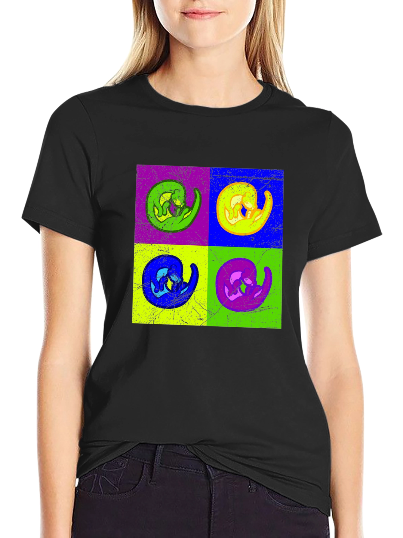 Pop Art Anteater Graphic Tee - Black