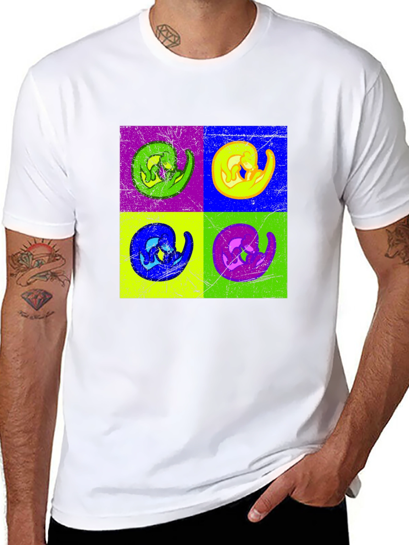 Pop Art Anteater Graphic Tee - Black