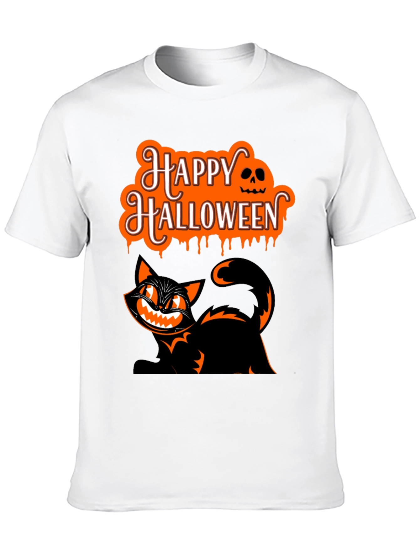 Happy Halloween Cat Graphic Tee