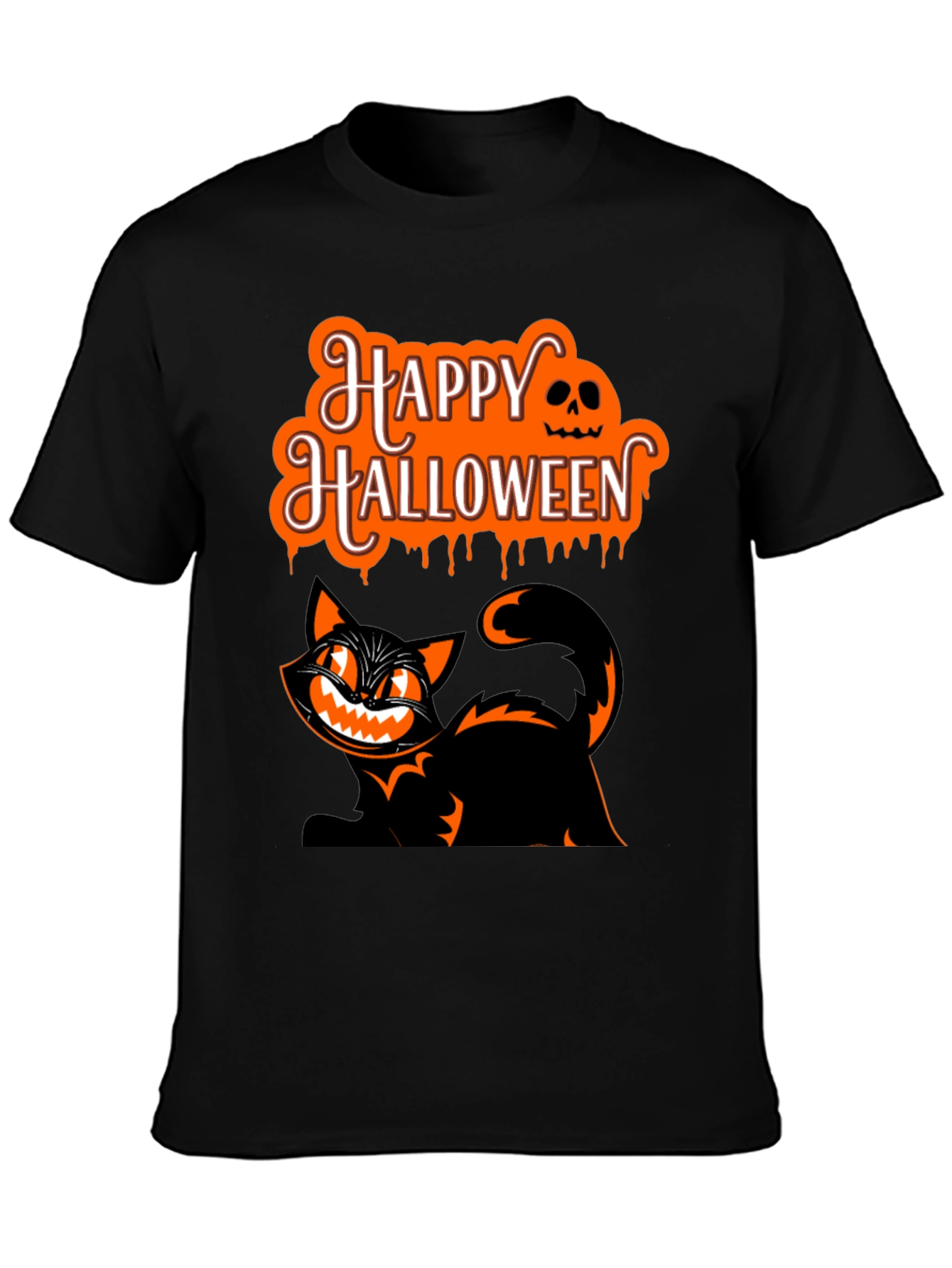 Happy Halloween Cat Graphic Tee