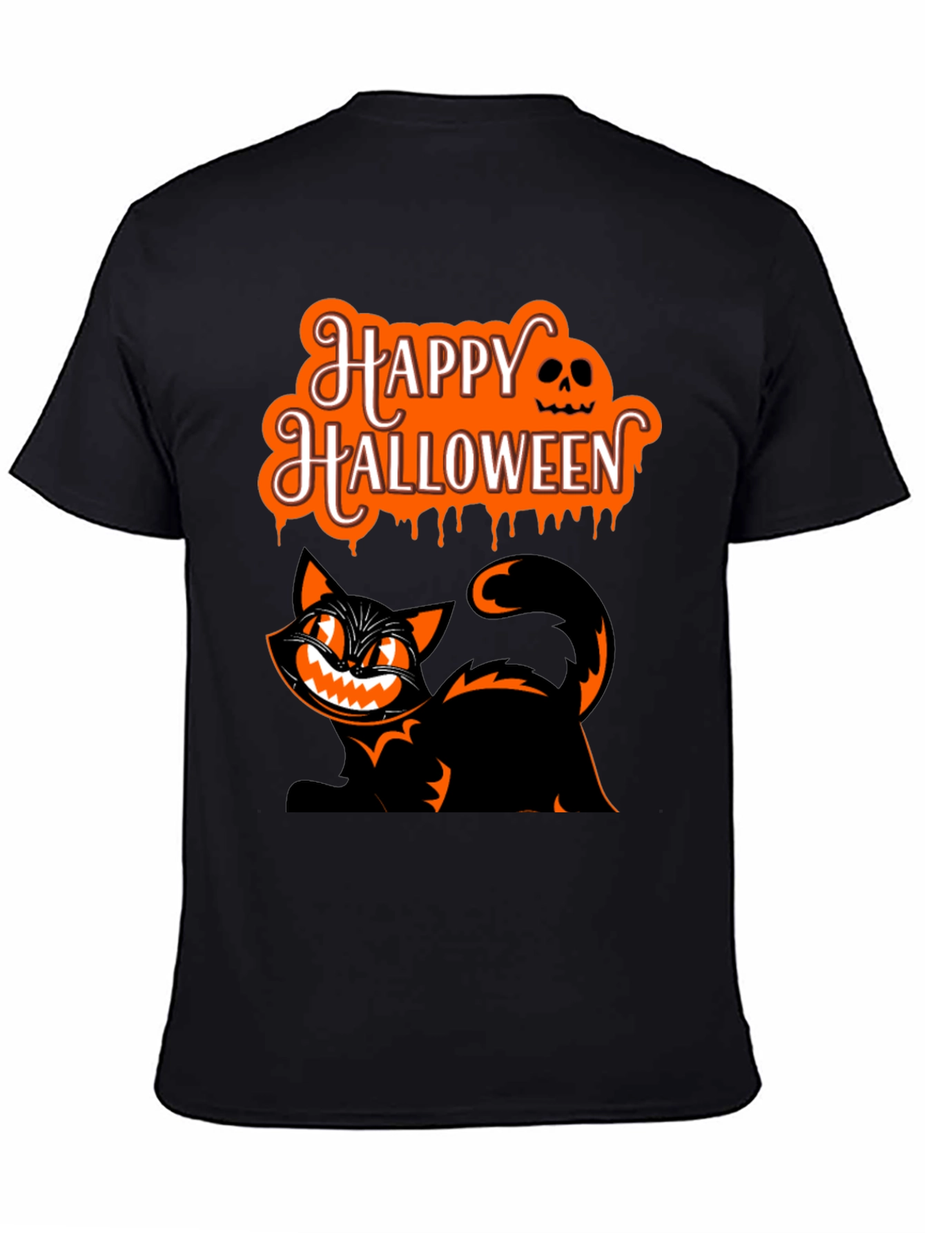 Happy Halloween Cat Graphic Tee