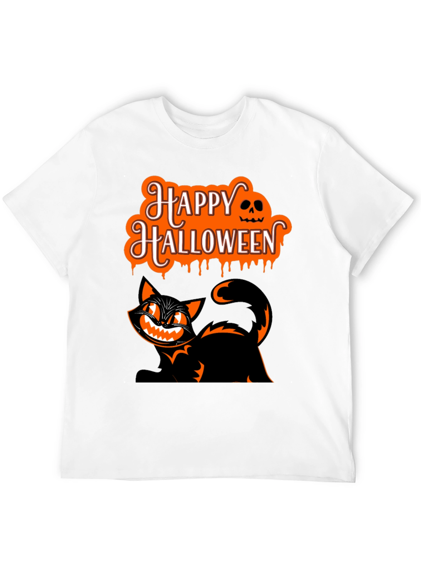 Happy Halloween Cat Graphic Tee
