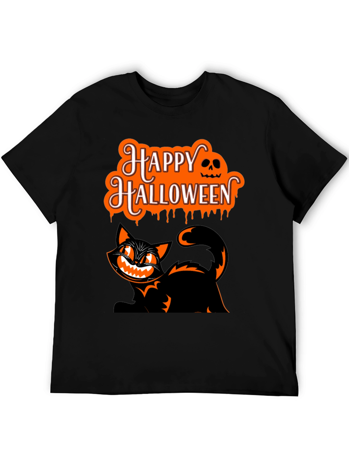 Happy Halloween Cat Graphic Tee