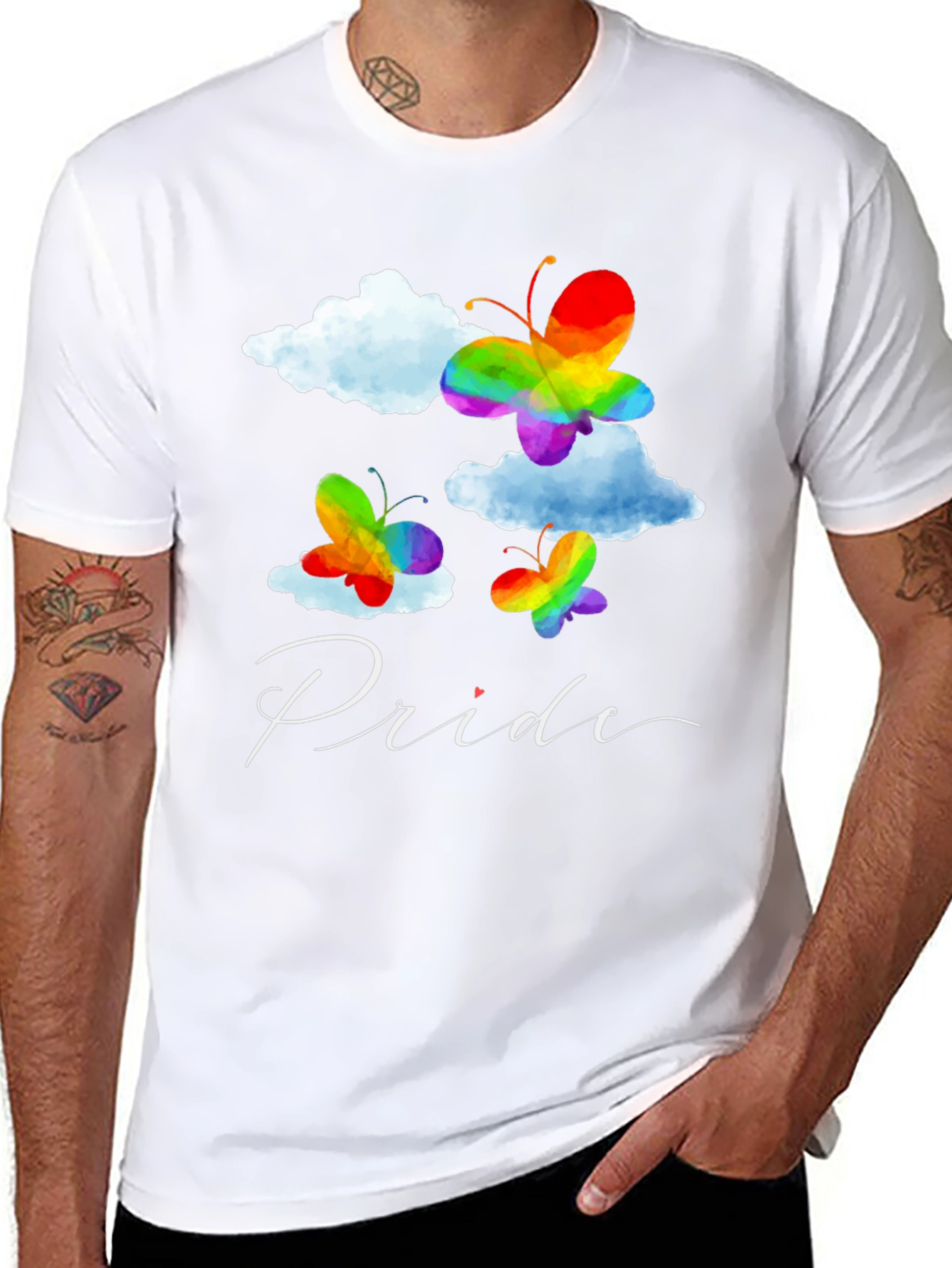 Pride Butterfly Graphic Tee - Black LGBT Pride T-Shirt
