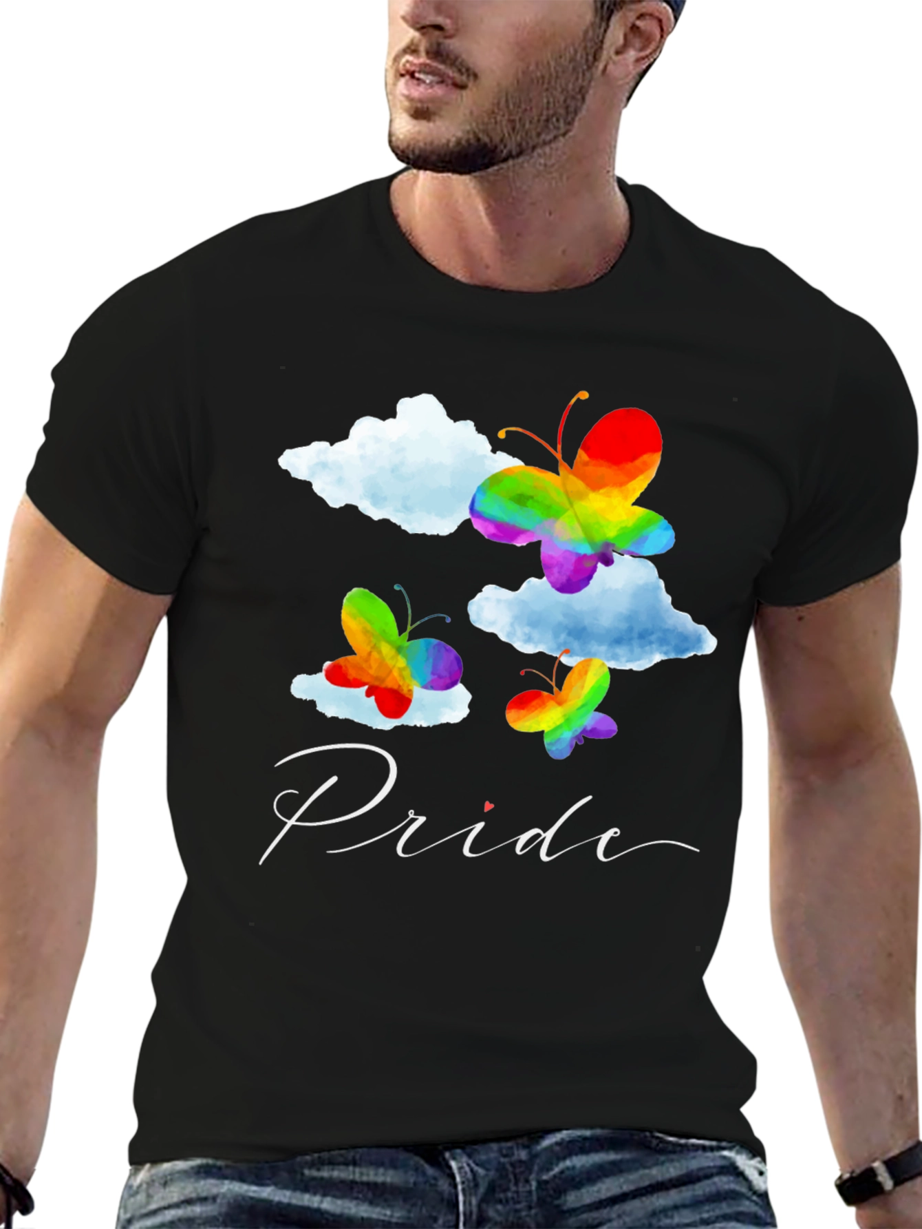Pride Butterfly Graphic Tee - Black LGBT Pride T-Shirt