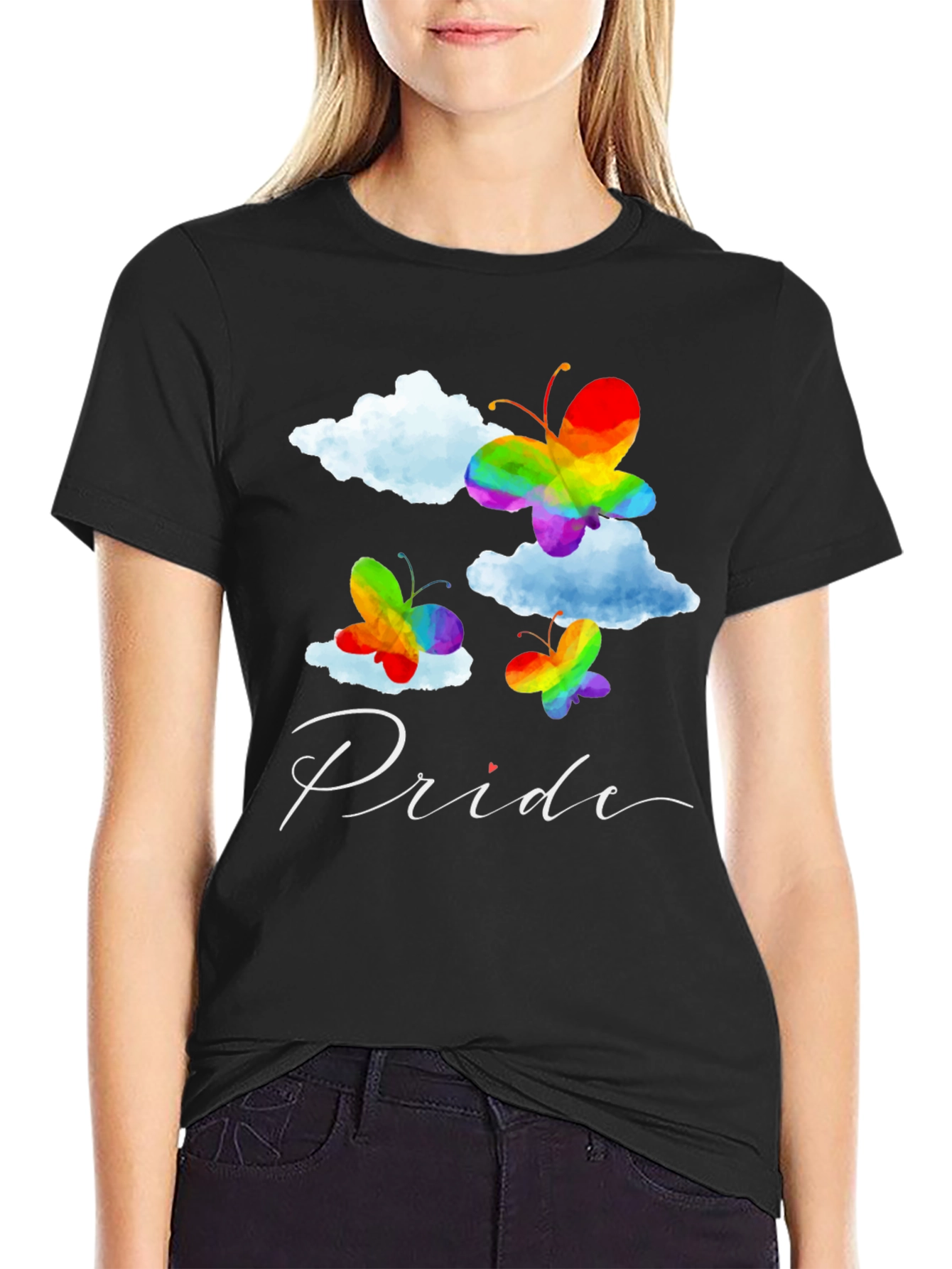 Pride Butterfly Graphic Tee - Black LGBT Pride T-Shirt