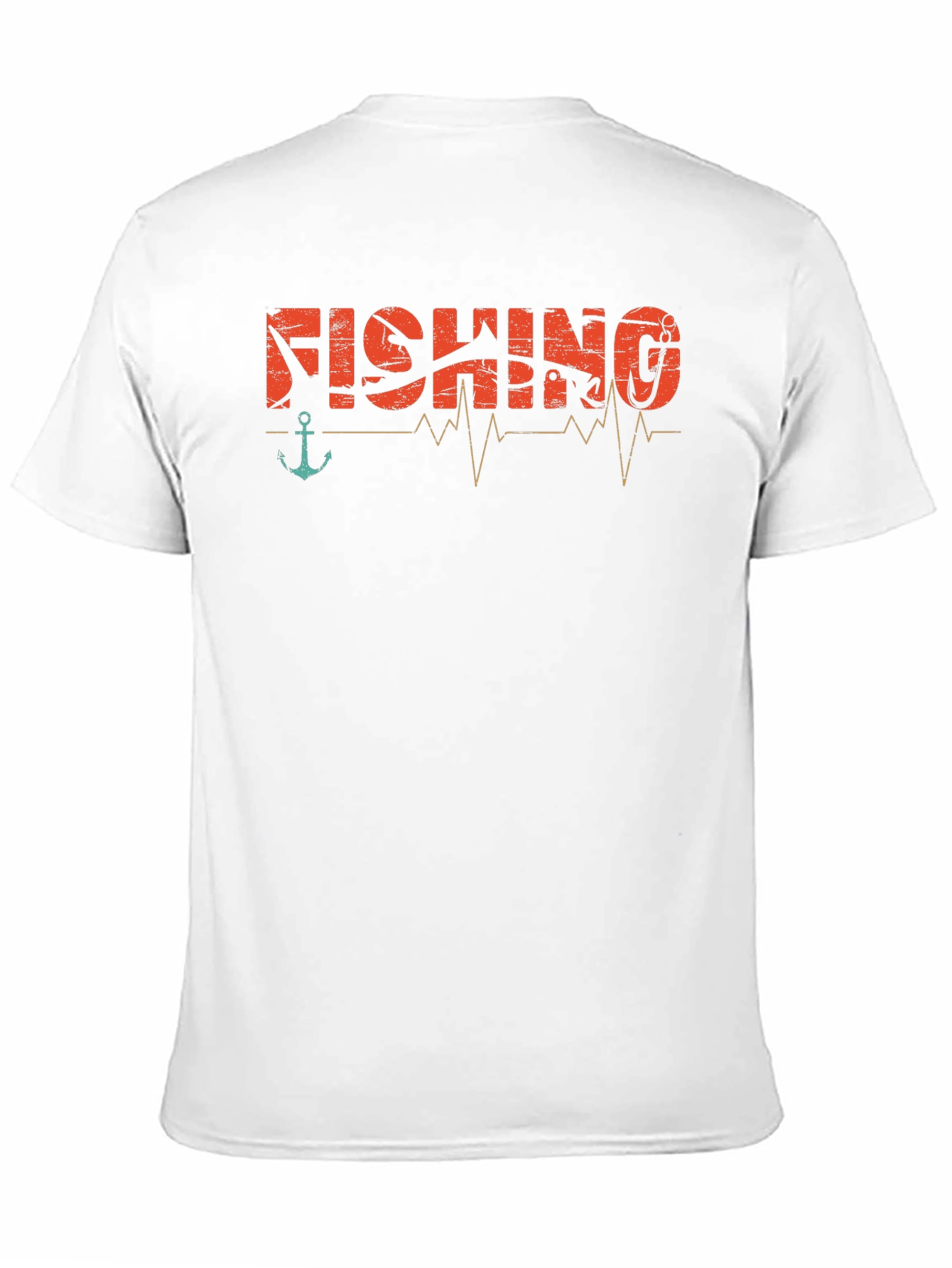 Fishing Heartbeat Graphic T-Shirt -  Angler Tee