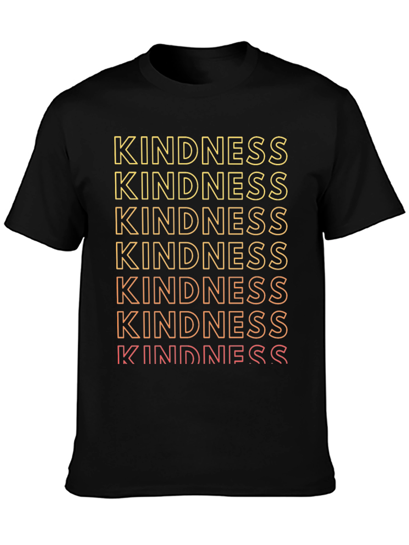 Kindness Gradient Graphic Tee - Trendy Positive Message