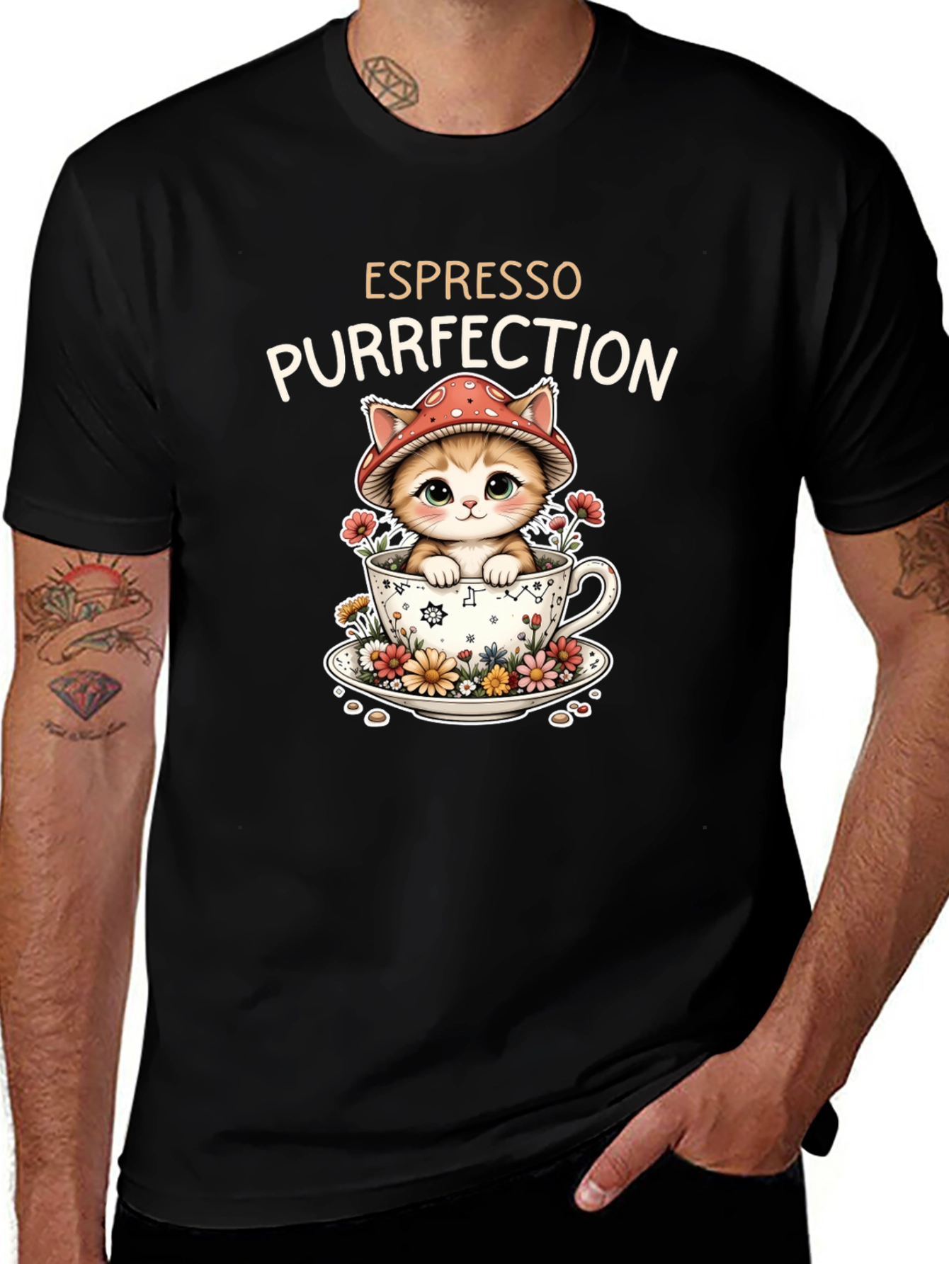 Espresso Purrfection Cat T-Shirt
