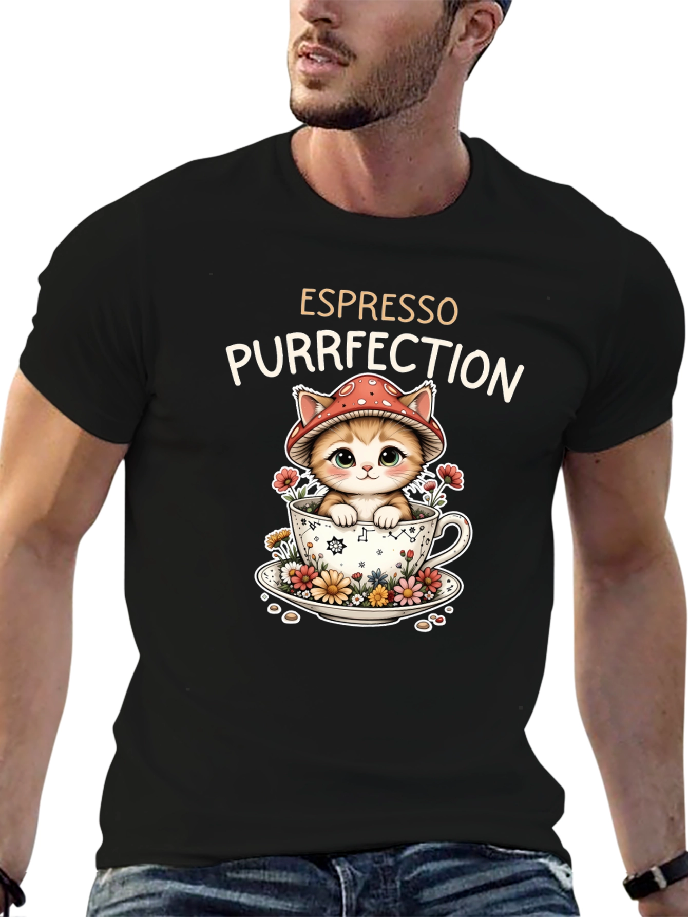 Espresso Purrfection Cat T-Shirt