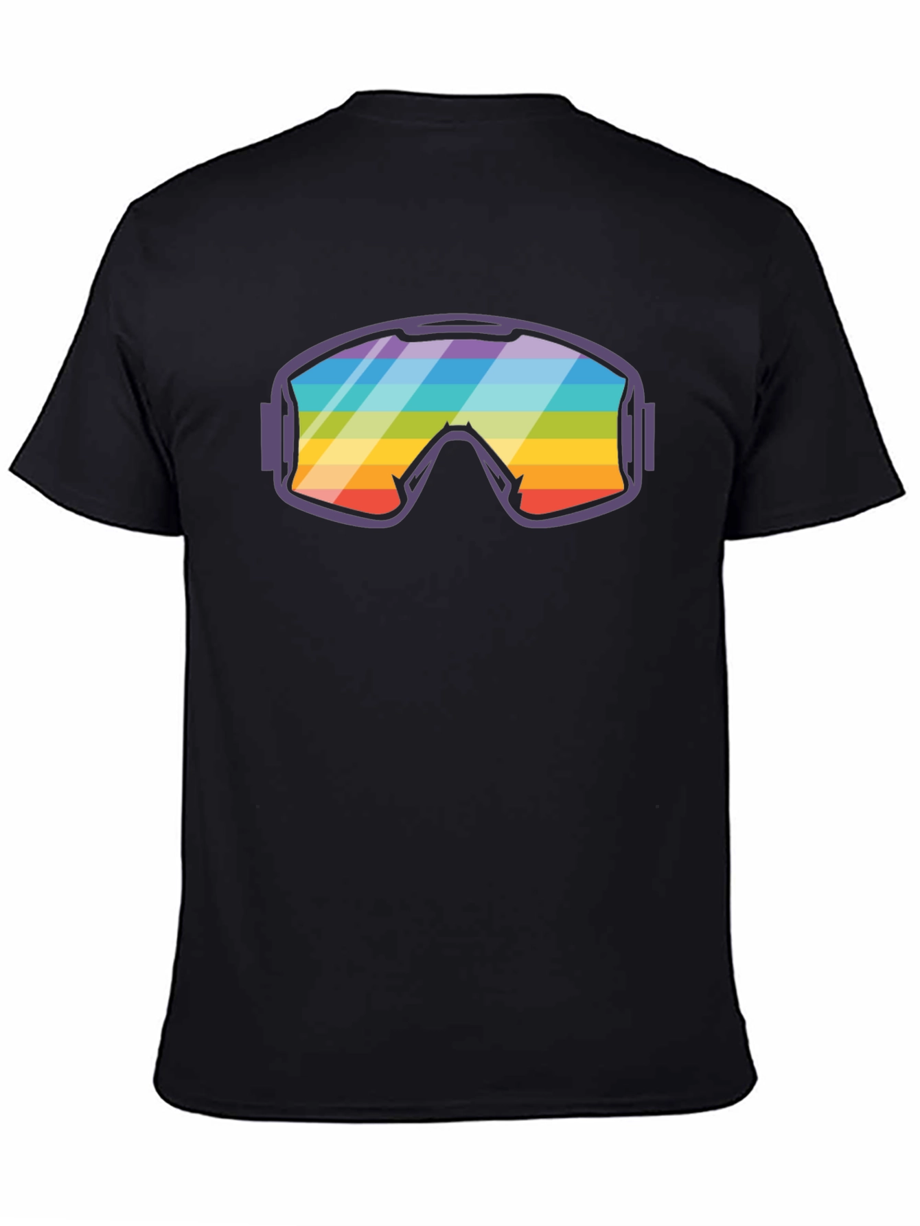 Rainbow Ski Goggles Graphic Tee - Cool & Comfy!