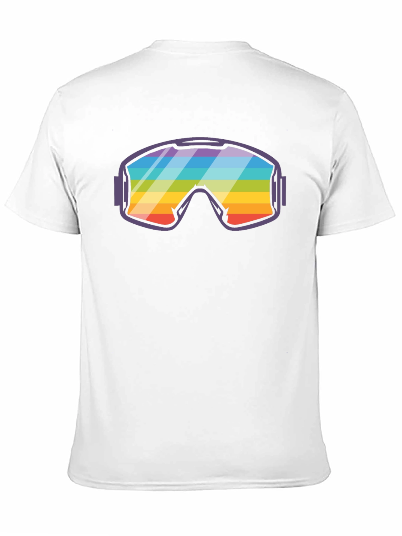 Rainbow Ski Goggles Graphic Tee - Cool & Comfy!