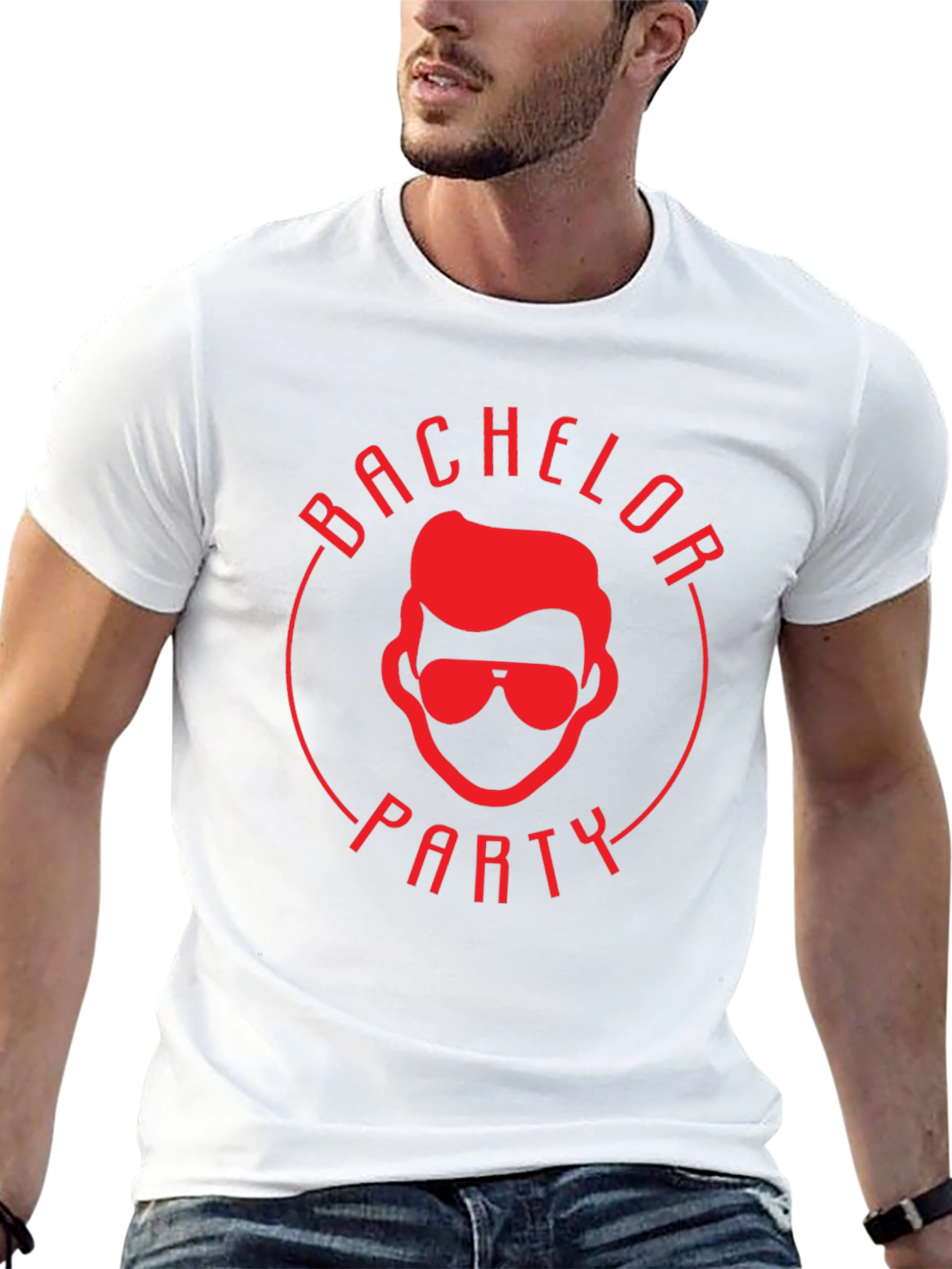 Bachelor Party Graphic Tee - Black Cotton T-Shirt