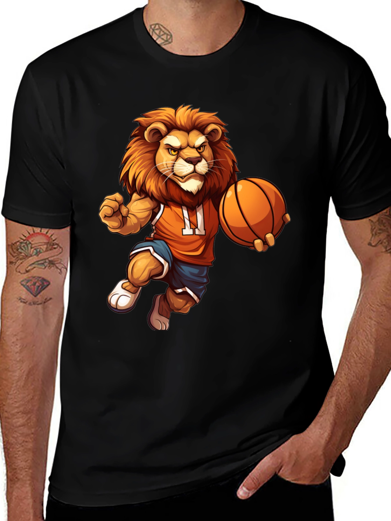 Lion Basketball Graphic T-Shirt