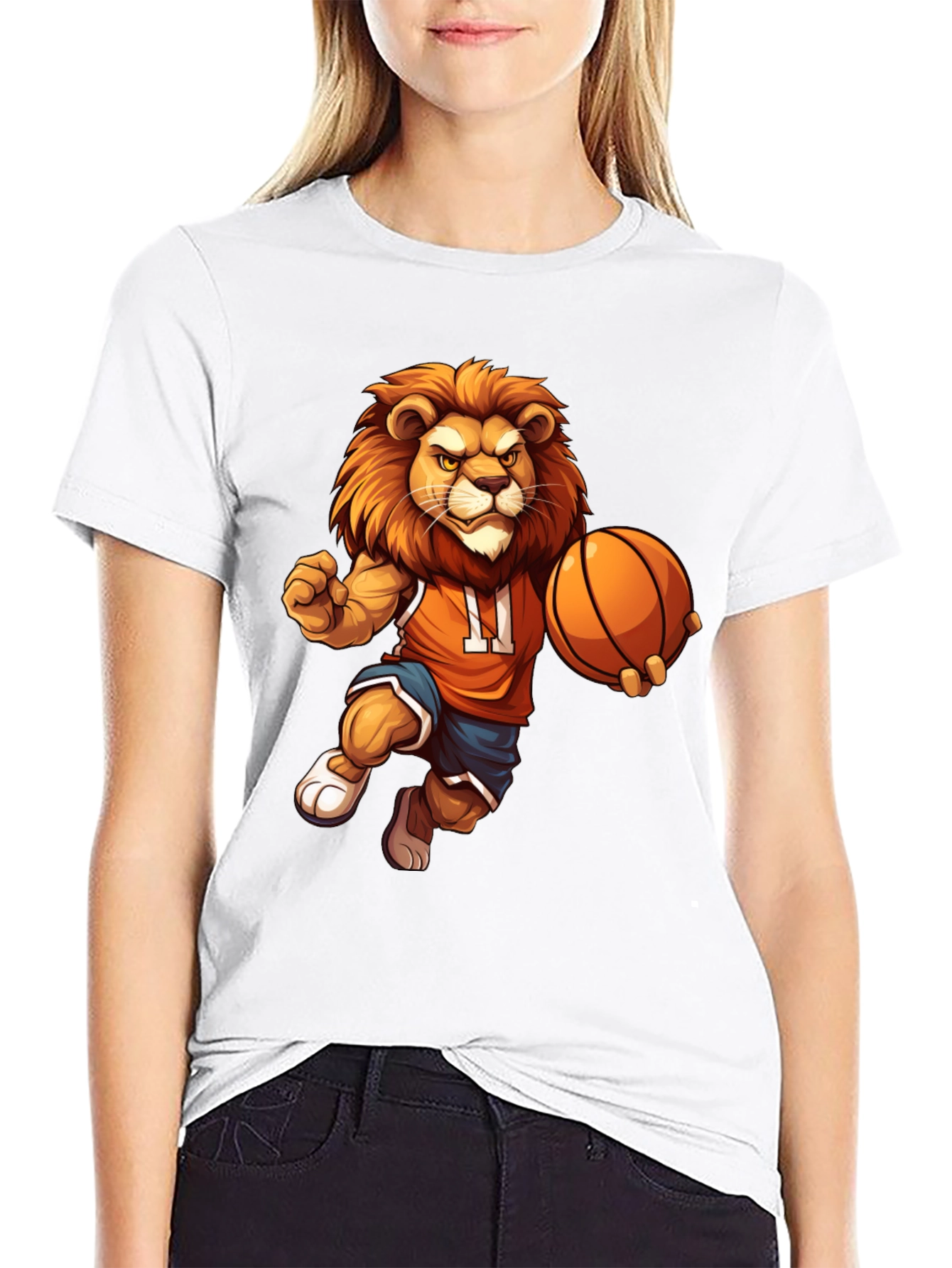 Lion Basketball Graphic T-Shirt