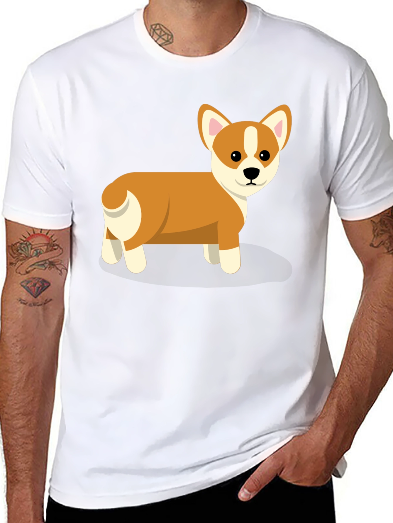 Cute Corgi Dog Graphic T-Shirt